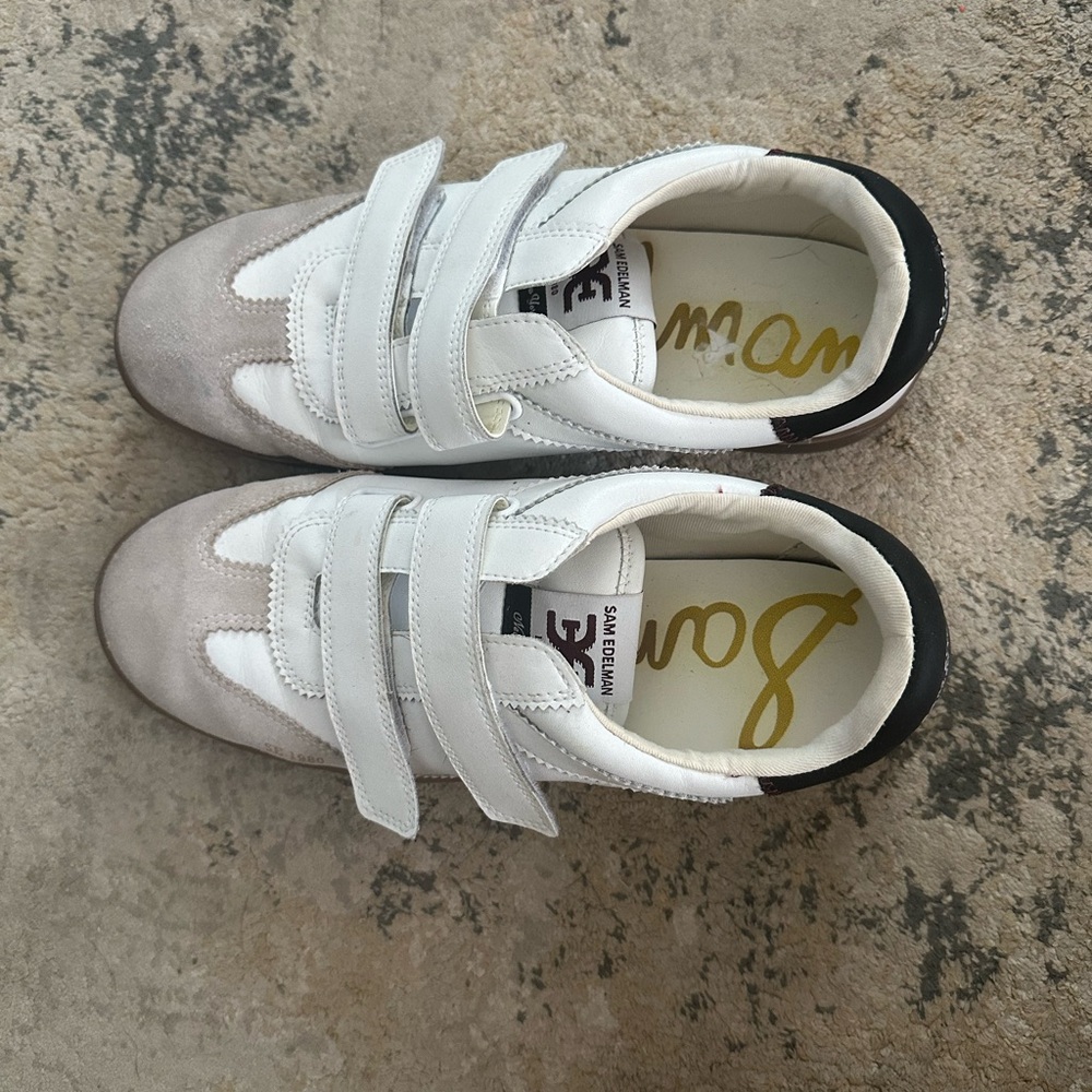 Sam Edelman White and Black Sneakers